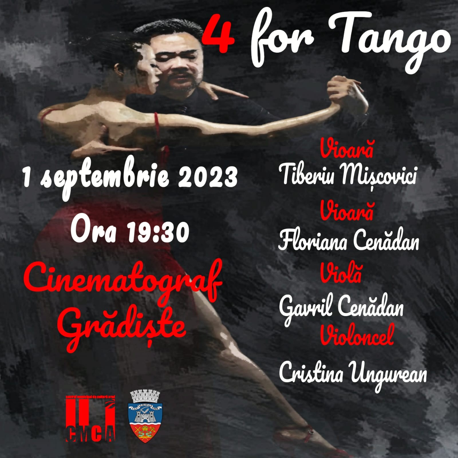 „4 for Tango“, în grădina de vară de la Cinematograful din Grădiște