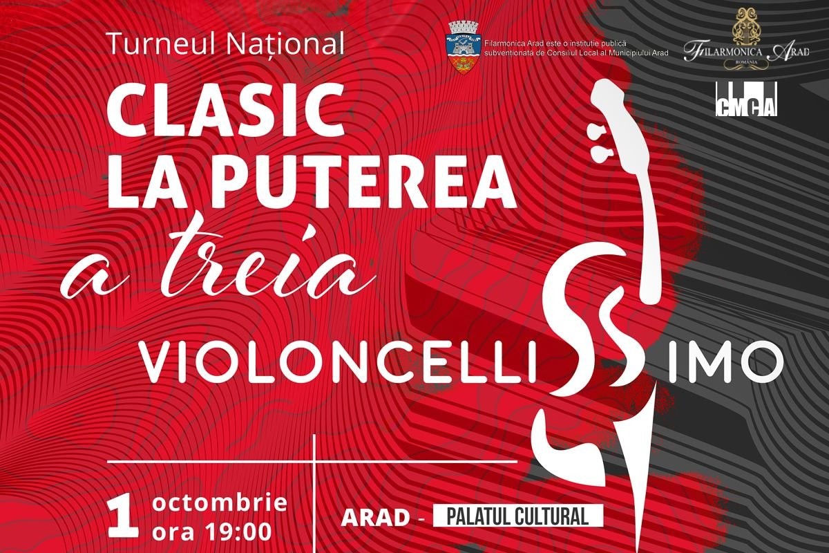 Ansamblul „Violoncellissimo“ aduce Turneul Național „Clasic la puterea a treia-Euforica“ la Arad