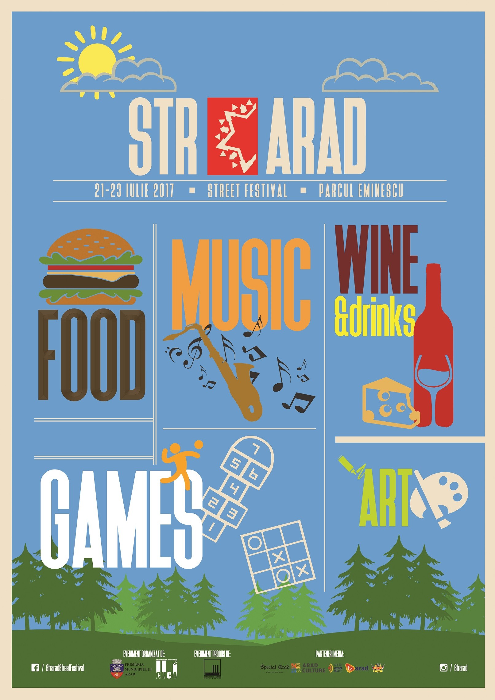 StrArad Street Festival, ediția a doua 21-23 iulie 2017, Parcul Mihai Eminescu
