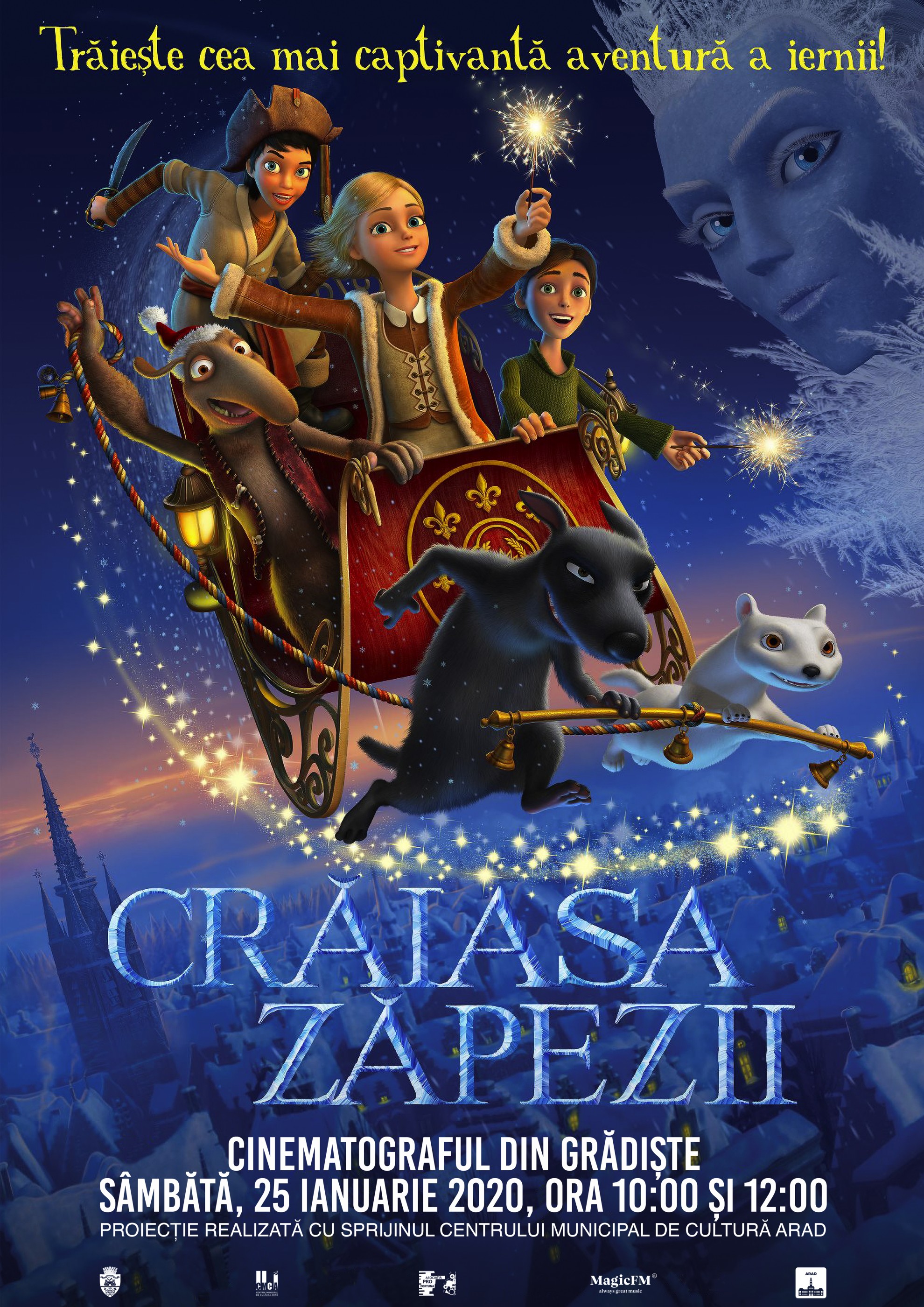 Animația „Crăiasa Zăpezii“, la cinematograful din Grădiște