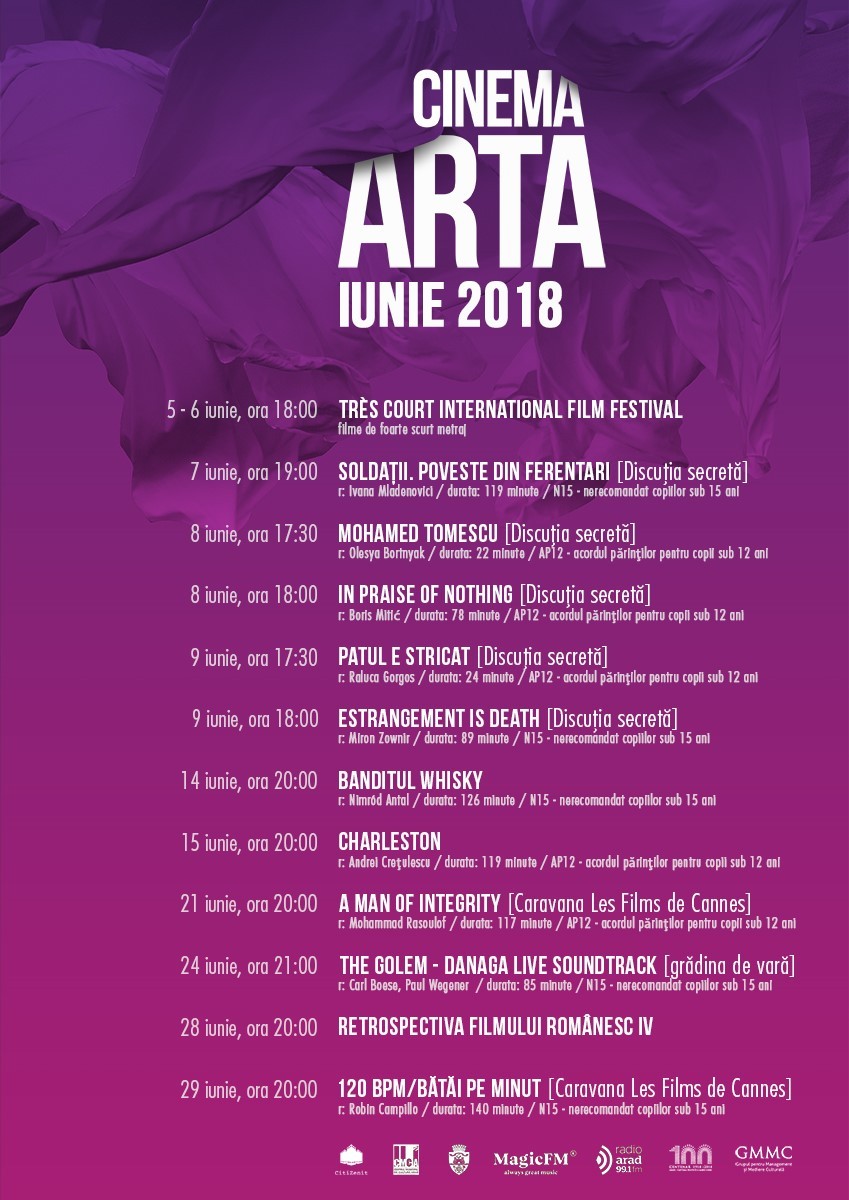 Un program divers şi efervescent în luna iunie la Cinema Arta