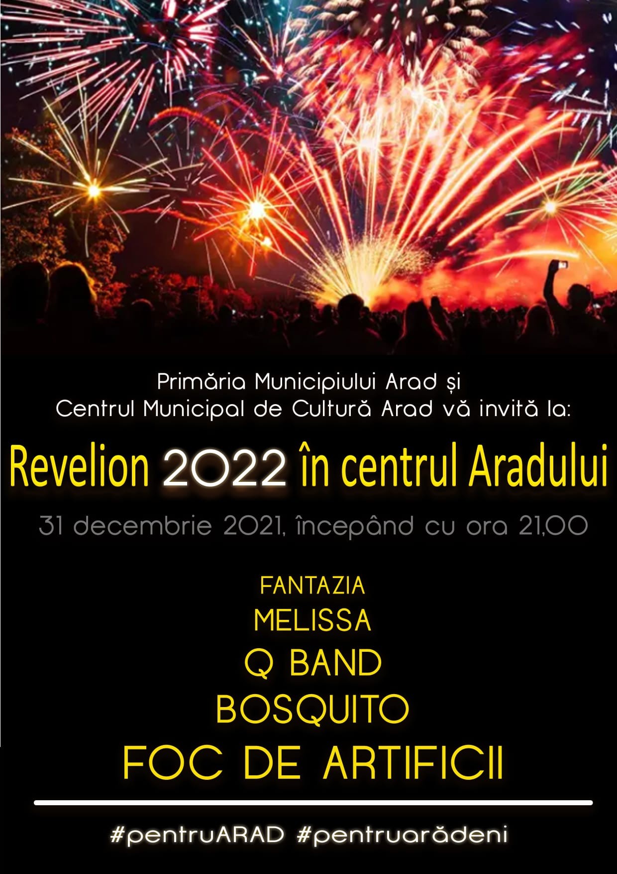 Revelion 2022 în centrul Aradului